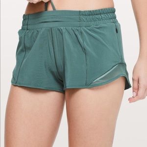 Lululemon Green Hotty Hot Shorts - 4inch, Size 10